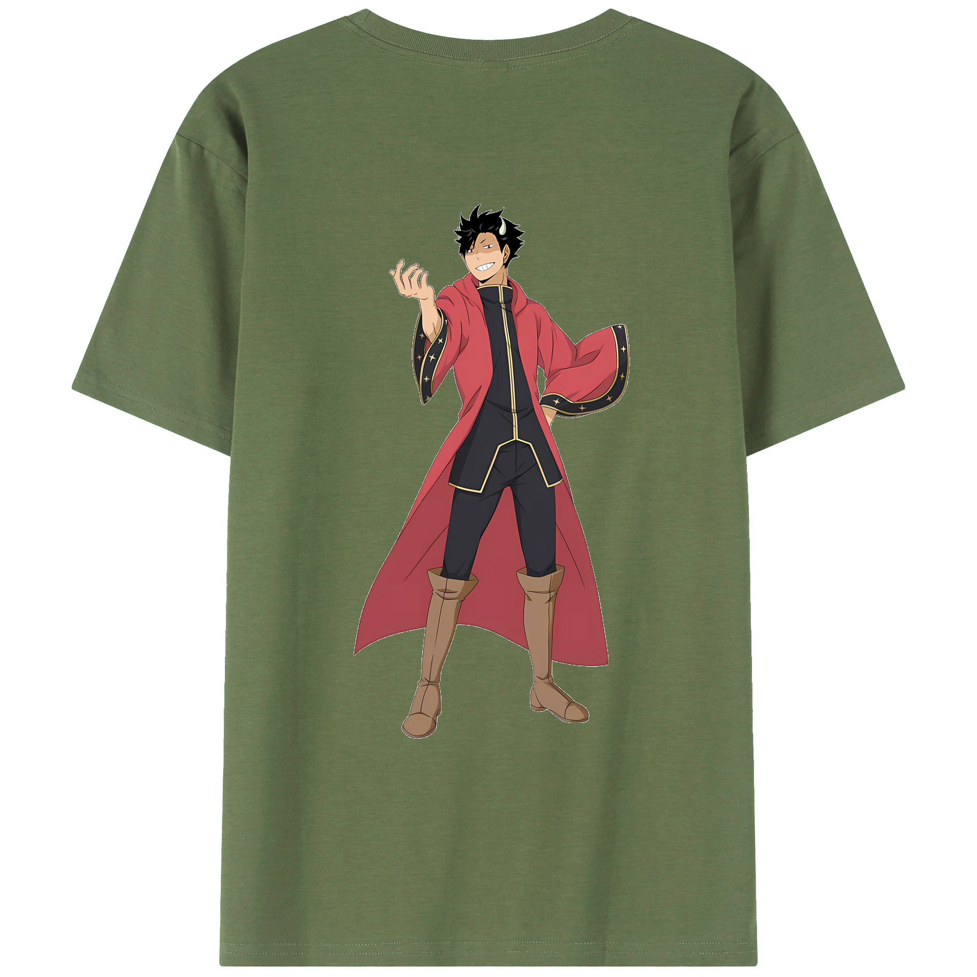 （画像用） ハイキュー!! Haikyu!! 綿100％ メンズ半袖Tシャツ（バックプリント） 通気性